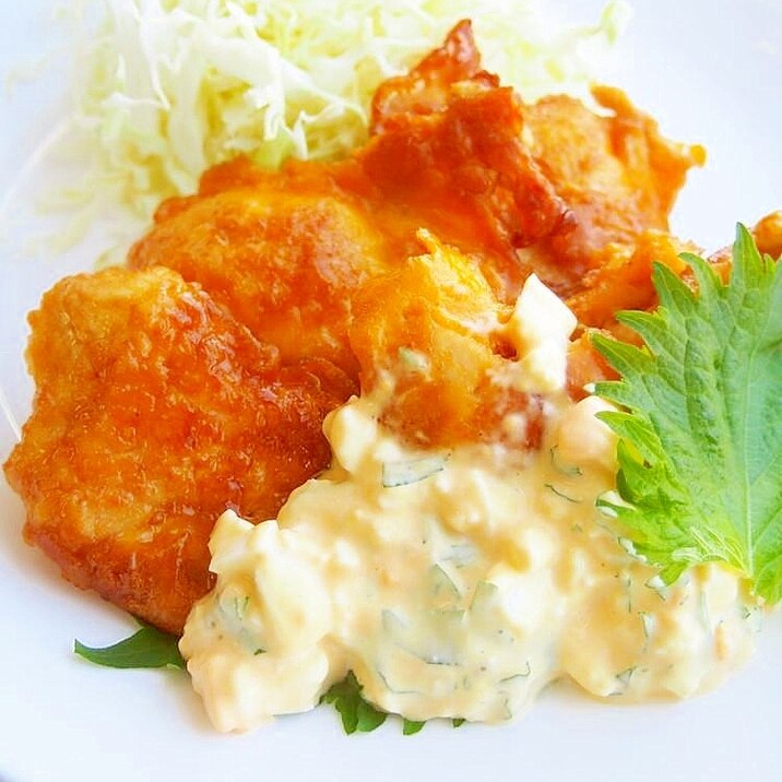 簡単!チキン南蛮!大葉タルタルソースで♪